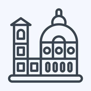 Icon Florence. suitable for education symbol. line style. simple design editable. design template vector. simple illustration