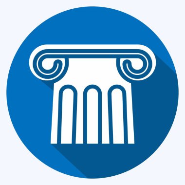 Icon Antiquity. suitable for education symbol. long shadow style. simple design editable. design template vector. simple illustration