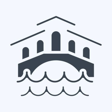 Icon Venice. suitable for education symbol. glyph style. simple design editable. design template vector. simple illustration