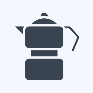 Icon Moka Pot. suitable for education symbol. glyph style. simple design editable. design template vector. simple illustration