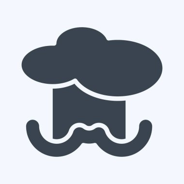 Icon Chef. suitable for education symbol. glyph style. simple design editable. design template vector. simple illustration