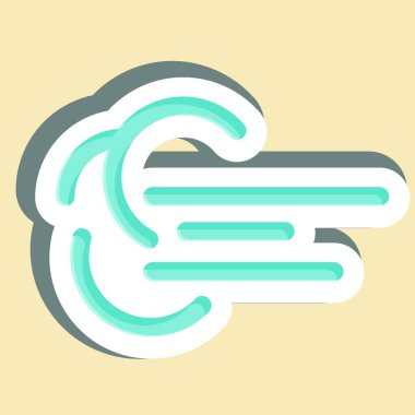 Sticker Wind Resistant. suitable for sportswear symbol. simple design editable. design template vector. simple illustration