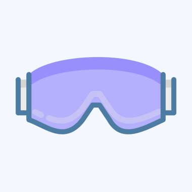 Icon Goggle Glass Pocket. suitable for sportswear symbol. doodle style. simple design editable. design template vector. simple illustration