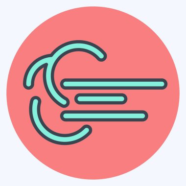 Icon Wind Resistant. suitable for sportswear symbol. color mate style. simple design editable. design template vector. simple illustration