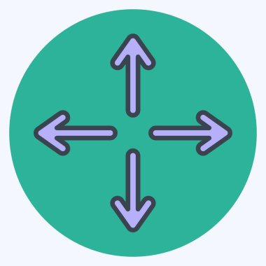 Icon Stretch. suitable for sportswear symbol. color mate style. simple design editable. design template vector. simple illustration