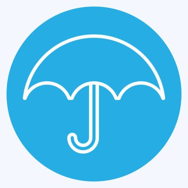 Icon Waterproof. suitable for sportswear symbol. blue eyes style. simple design editable. design template vector. simple illustration