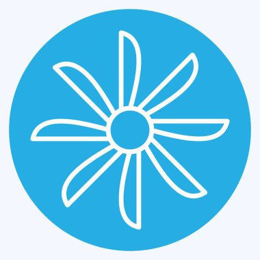 Icon Air Vents. suitable for sportswear symbol. blue eyes style. simple design editable. design template vector. simple illustration