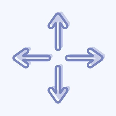 Icon Stretch. suitable for sportswear symbol. two tone style. simple design editable. design template vector. simple illustration