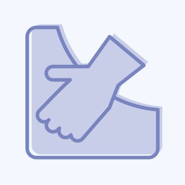 Icon Hand Warmer Pocket. suitable for sportswear symbol. two tone style. simple design editable. design template vector. simple illustration