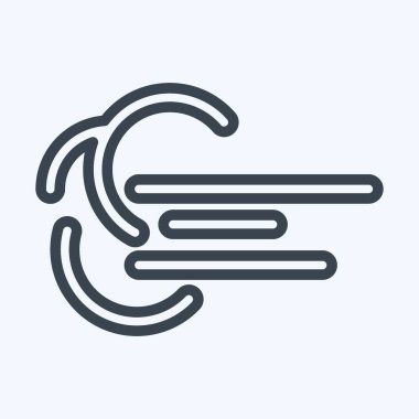 Icon Wind Resistant. suitable for sportswear symbol. line style. simple design editable. design template vector. simple illustration