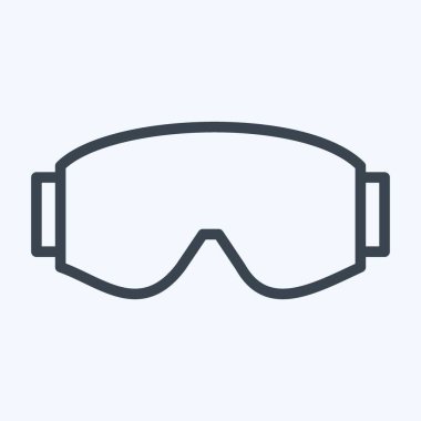 Icon Goggle Glass Pocket. suitable for sportswear symbol. line style. simple design editable. design template vector. simple illustration