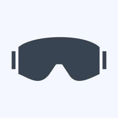 Icon Goggle Glass Pocket. suitable for sportswear symbol. glyph style. simple design editable. design template vector. simple illustration