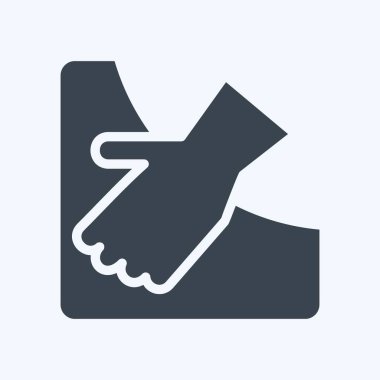 Icon Hand Warmer Pocket. suitable for sportswear symbol. glyph style. simple design editable. design template vector. simple illustration