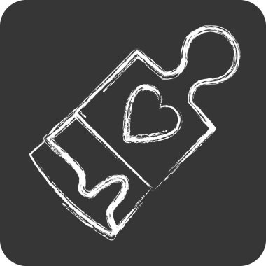 Simge Boya Fırçası. Resim Sanatı Araçları sembolü için uygun. Tebeşir stili. Basit dizayn edilebilir. tasarım şablonu. Basit resimleme