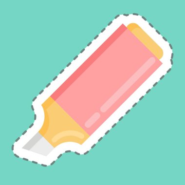 Sticker Marker. suitable for Paint Art Tools symbol. simple design editable. design template vector. simple illustration