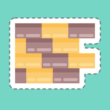 Sticker Brickwork. suitable for Paint Art Tools symbol. simple design editable. design template vector. simple illustration