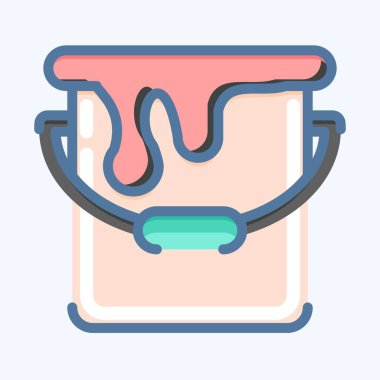 Icon Paint Can. suitable for Paint Art Tools symbol. doodle style. simple design editable. design template vector. simple illustration