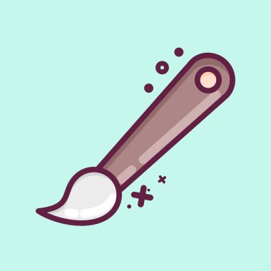 Icon Paintbrush. suitable for Paint Art Tools symbol. MBE style. simple design editable. design template vector. simple illustration