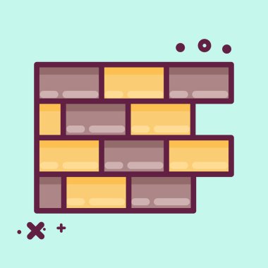 Icon Brickwork. suitable for Paint Art Tools symbol. MBE style. simple design editable. design template vector. simple illustration