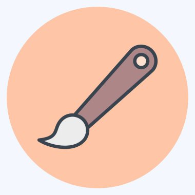 Icon Paintbrush. suitable for Paint Art Tools symbol. color mate style. simple design editable. design template vector. simple illustration