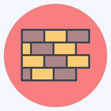 Icon Brickwork. suitable for Paint Art Tools symbol. color mate style. simple design editable. design template vector. simple illustration