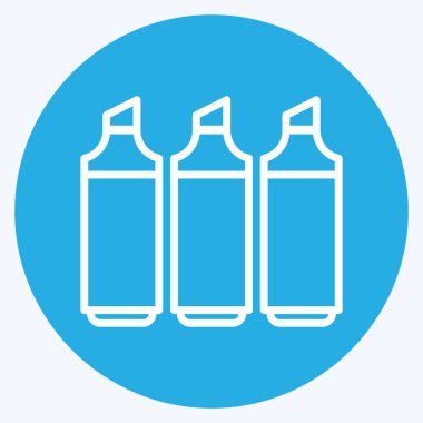 Icon Paint Markers. suitable for Paint Art Tools symbol. blue eyes style. simple design editable. design template vector. simple illustration