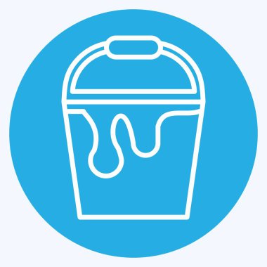 Icon Paint Bucket. suitable for Paint Art Tools symbol. blue eyes style. simple design editable. design template vector. simple illustration