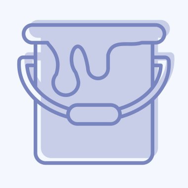 Icon Paint Can. suitable for Paint Art Tools symbol. two tone style. simple design editable. design template vector. simple illustration