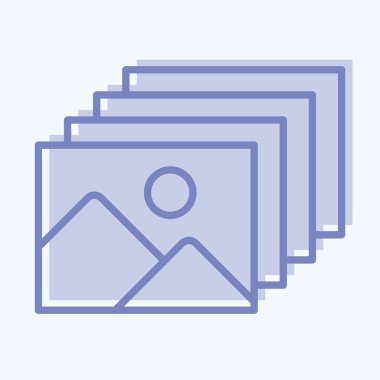 Icon Gallery. suitable for Paint Art Tools symbol. two tone style. simple design editable. design template vector. simple illustration