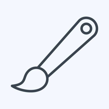 Icon Paintbrush. suitable for Paint Art Tools symbol. line style. simple design editable. design template vector. simple illustration