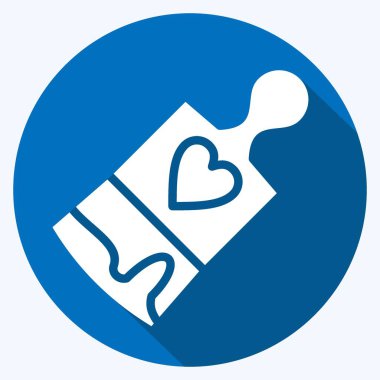 Icon Paint Brush. suitable for Paint Art Tools symbol. long shadow style. simple design editable. design template vector. simple illustration