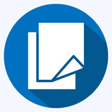 Icon Blank Paper. suitable for Paint Art Tools symbol. long shadow style. simple design editable. design template vector. simple illustration