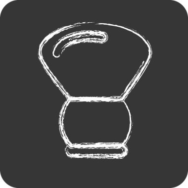 Tıraş fırçası. Berber dükkanı sembolü için uygun. Tebeşir stili. Basit dizayn edilebilir. tasarım şablonu. Basit resimleme