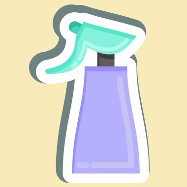 Çıkartma spreyi. Berber dükkanı sembolü için uygun. Basit dizayn edilebilir. tasarım şablonu. Basit resimleme