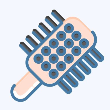 Icon Hair Brush. suitable for Barbershop symbol. doodle style. simple design editable. design template vector. simple illustration