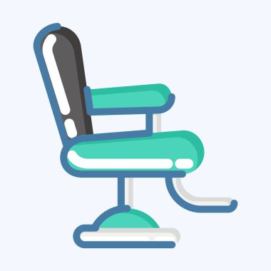 Icon Barber Chair. suitable for Barbershop symbol. doodle style. simple design editable. design template vector. simple illustration