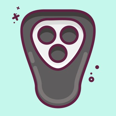 Icon Electric Shaver. suitable for Barbershop symbol. MBE style. simple design editable. design template vector. simple illustration