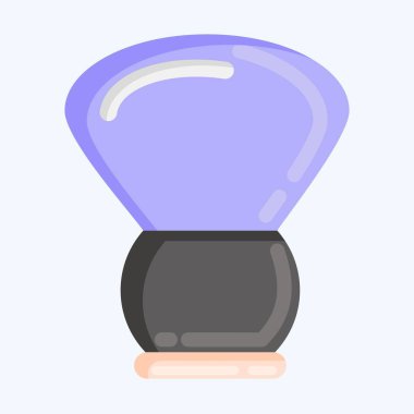 Icon Shaving Brush. suitable for Barbershop symbol. flat style. simple design editable. design template vector. simple illustration