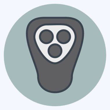 Icon Electric Shaver. suitable for Barbershop symbol. color mate style. simple design editable. design template vector. simple illustration