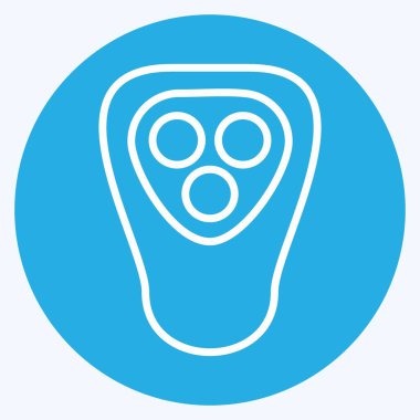 Icon Electric Shaver. suitable for Barbershop symbol. blue eyes style. simple design editable. design template vector. simple illustration