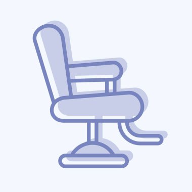 Icon Barber Chair. suitable for Barbershop symbol. two tone style. simple design editable. design template vector. simple illustration