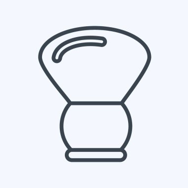 Icon Shaving Brush. suitable for Barbershop symbol. line style. simple design editable. design template vector. simple illustration