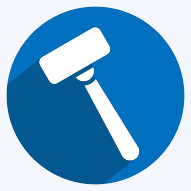 Icon Shaving Razor. suitable for Barbershop symbol. long shadow style. simple design editable. design template vector. simple illustration