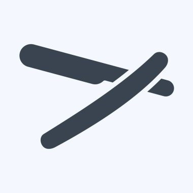 Icon Straight Razor. suitable for Barbershop symbol. glyph style. simple design editable. design template vector. simple illustration