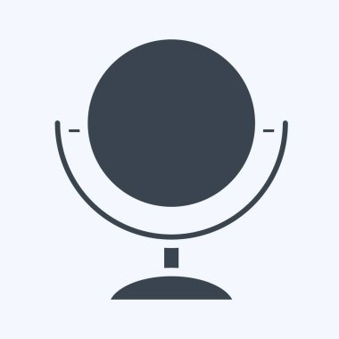 Icon Mirror. suitable for Barbershop symbol. glyph style. simple design editable. design template vector. simple illustration