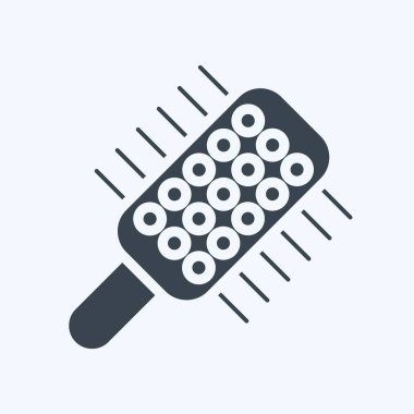 Icon Hair Brush. suitable for Barbershop symbol. glyph style. simple design editable. design template vector. simple illustration