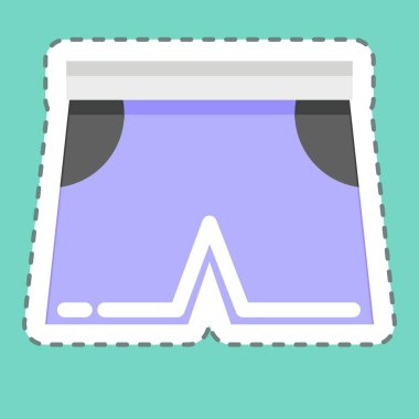 Sticker line cut Sports. suitable for Summer symbol. simple design editable. design template vector. simple illustration