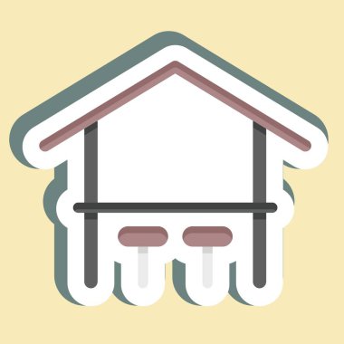 Sticker Bar. suitable for Summer symbol. simple design editable. design template vector. simple illustration