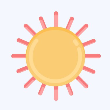 Icon Sun. suitable for Summer symbol. flat style. simple design editable. design template vector. simple illustration