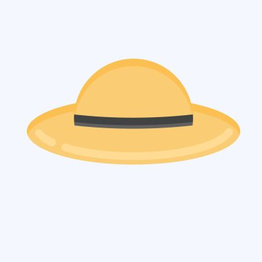 Icon Hat. suitable for Summer symbol. flat style. simple design editable. design template vector. simple illustration